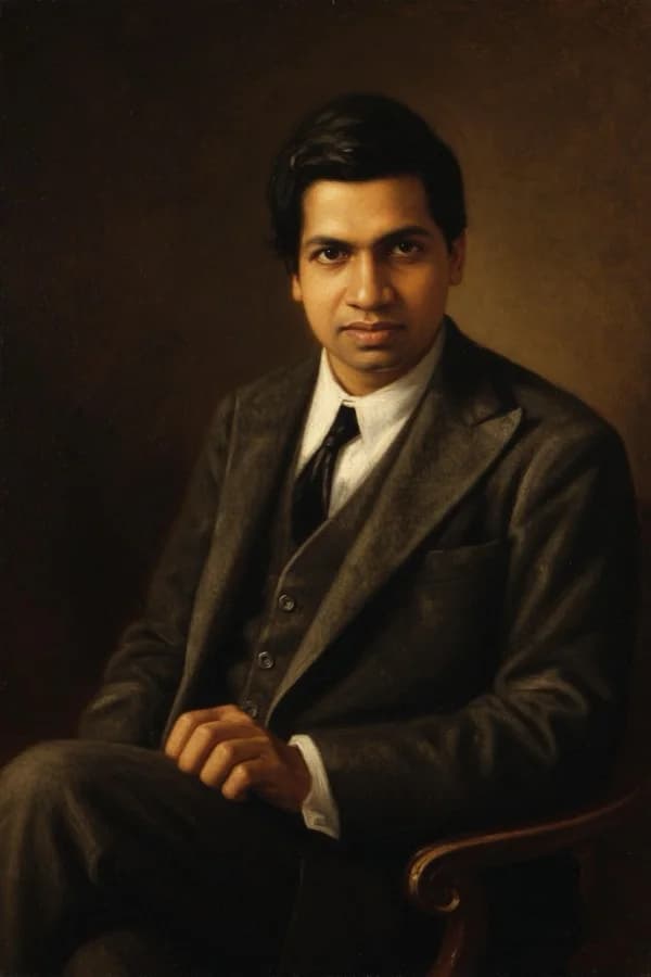Oil painting portrait of Srinivasa Ramanujan